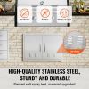 BBQ Access Door, 30W x 21H Inch Double Outdoor Kitchen Door, Stainless Steel Flush Mount Door, Wall Vertical Door with Handles and Vents