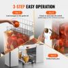 Commercial Orange Juicer Machine, 120W Automatic Juice Extractor, Stainless Steel Orange Squeezer for 20 Oranges Per Minute, with Pull-Out Filter Box