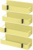4 Pack Magnetic Spice Storage Rack Organizer for Refrigerator and Oven, Yellow Fridge Organizers and Storage