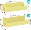 4 Pack Magnetic Spice Storage Rack Organizer for Refrigerator and Oven, Yellow Fridge Organizers and Storage