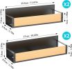 4 Pack Magnetic Spice Storage Rack Organizer for Refrigerator and Oven, Wood Fridge Organizers and Storage