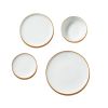 Dinnerware Set, Service for 8 (32 PCS), Round Plates and Bowls Sets, Scratch Resistant Ceramic Dinner Ware