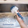 Sink and Dish Scrub Brush, Kitchen Washing Scrubber for Hard-to-Reach Corners, Small Cleaning Supplies, Non-Scratch Bristles, Glassware, Pots, Pans