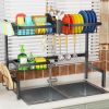 2-Tier Over The Sink Dish Drying Rack, Kitchen Large Dish Drying Rack Over The Sink, Suitable for Most Sinks, Effective Dish Drying