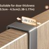 2PCS Over The Door Organizer with Metal Storage Shelves, Easy Install Door Hanging Rack for Bathroom Bedroom Kitchen Pantry