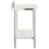 Kitchen Work Table with Backsplash 43.3"x21.7"x36.6" Stainless Steel
