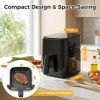 3.17 QT Digital Air Fryer, a small air fryer with a PP touch panel, with a maximum temperature of 400 degrees Fahrenheit.