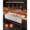 3 Compartment Sink, 18-Gauge 304 Stainless Steel, 10" x 14" x 10" Bowl Size